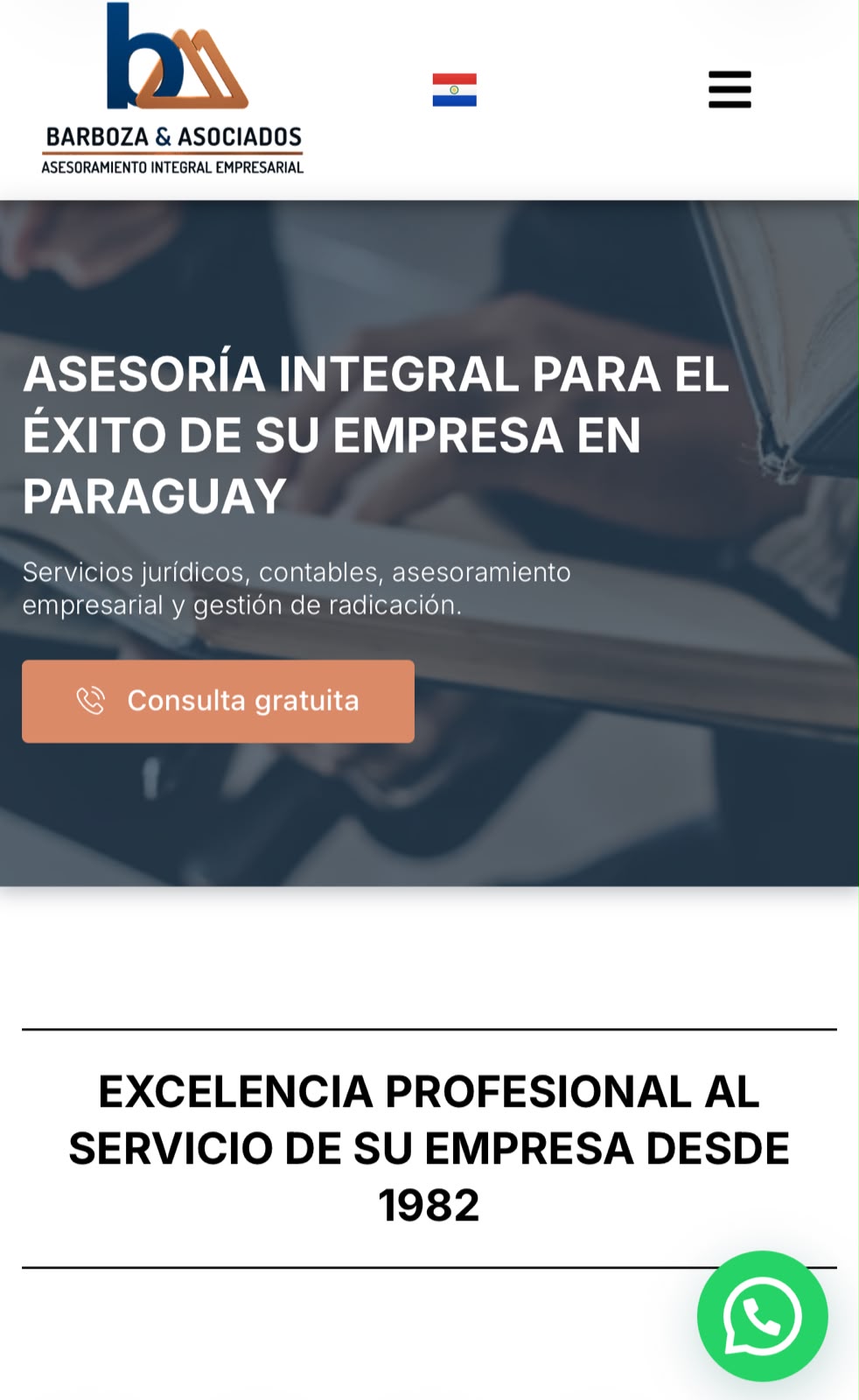 Página web de Barboza y Asociados realizada por LATAM WEB3